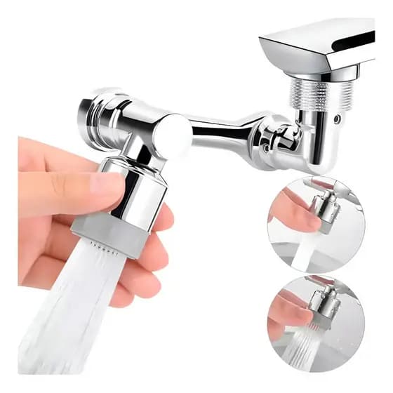 Extensor Torneira Flexível Ajustável Giratório 360° Bico Universal Luatek LCC2509 Economia de Água