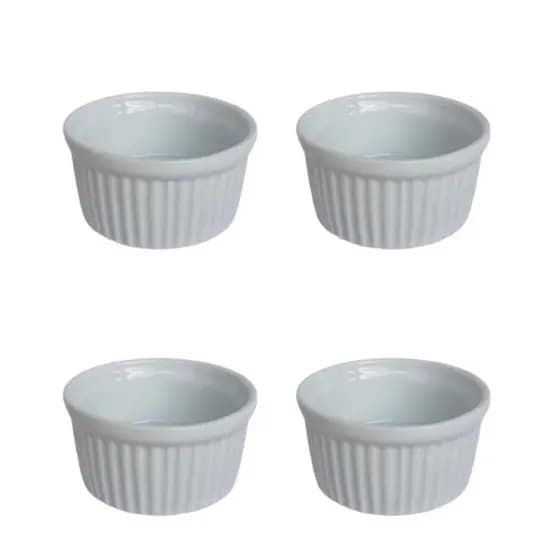 Kit 4 Unidades Cumbuca Extra Grande Ramequim 300ML Porcelana Primeira Linha
