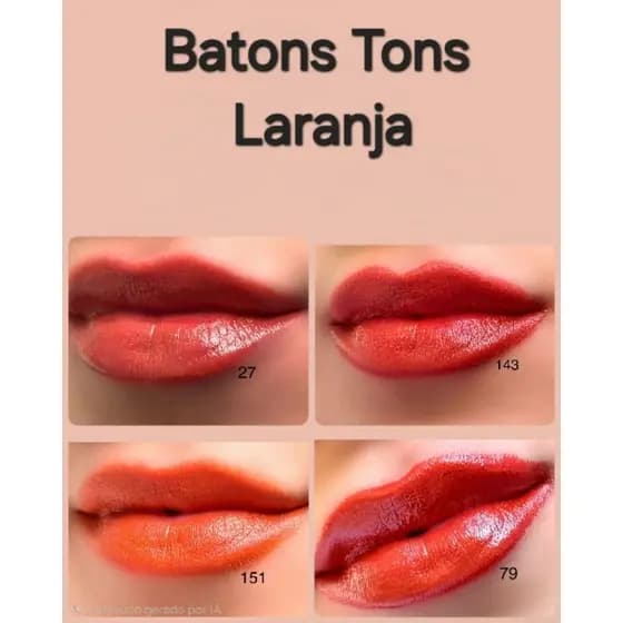 Batom Bastão/Batom Laranja/Batom Hidratante