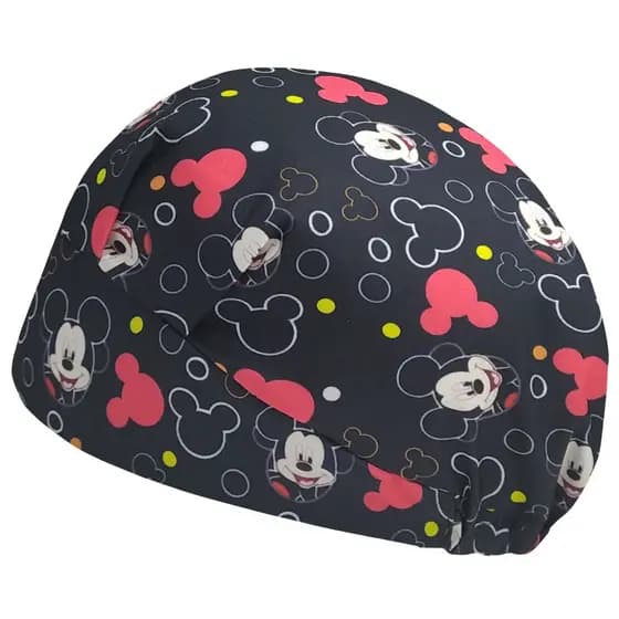 TOUCA CIRÚRGICA FEMININA COZINHA ENFERMAGEM GORRO COM ELÁSTICO AMARAR PERSONAGEM MINNIE MICKEY