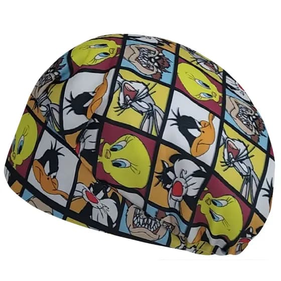TOUCA CIRÚRGICA FEMININA ENFERMAGEM GORRO COM ELÁSTICO MÉDICO TAZ PERNALONGA LOONEY TUNES FRAJOLA PIU PIU