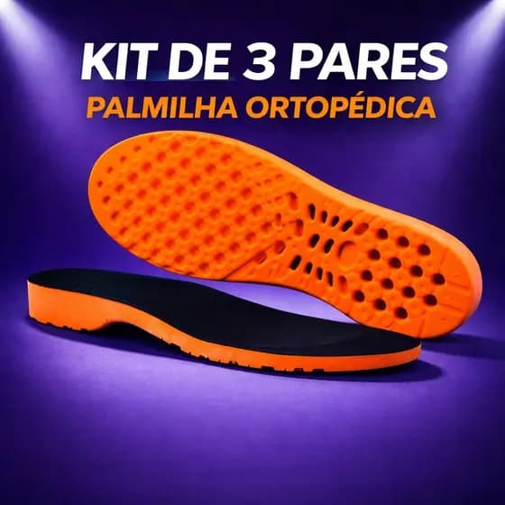 KIT 3 PARES PALMILHA ORTOPÉDICA EM GEL PU SILICONE SHOCK ZERO CONFORTO EXTREMO PARA LONGAS HORAS