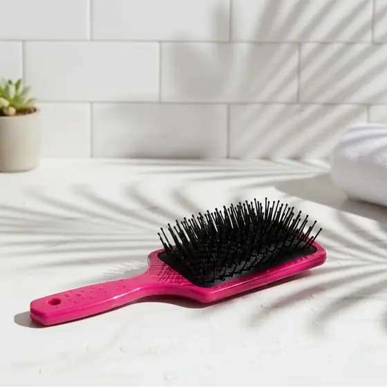Escova raquete almofadada rosa De Cabelo par sua beleza e cabelos crespo e lisos