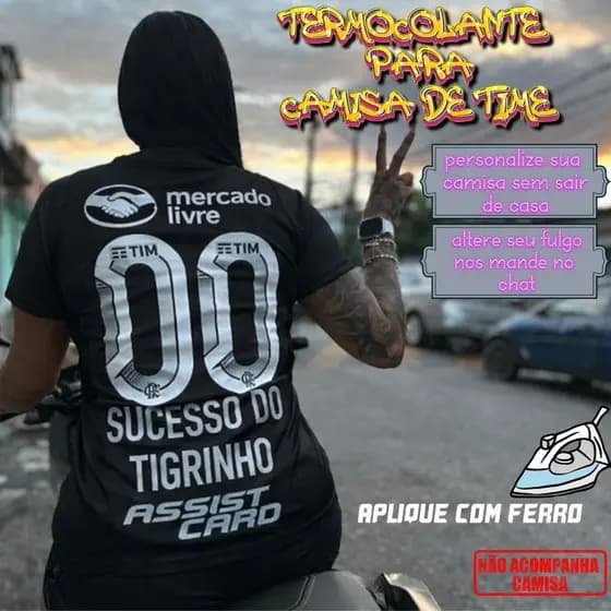Estampa DTF têxtil de alta qualidade, ideal para personalizar camisas de time de prática, rápida !