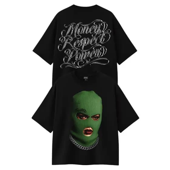 Camiseta Boxy Oversized Green Hustle Roupa Unissex Algodão Manga Curta