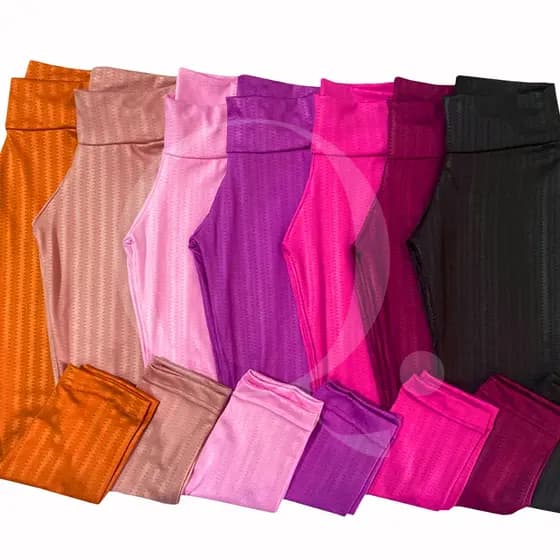 Calça Legging Suplex Zig Zag Cintilante Moda Infantil