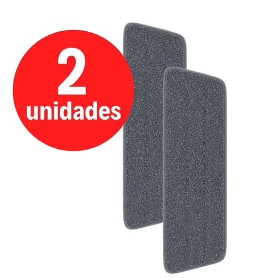 Refil Rodo Mop Spray Microfibra Kit 2 Unidades Reutilizável Limpa Chão Pisos