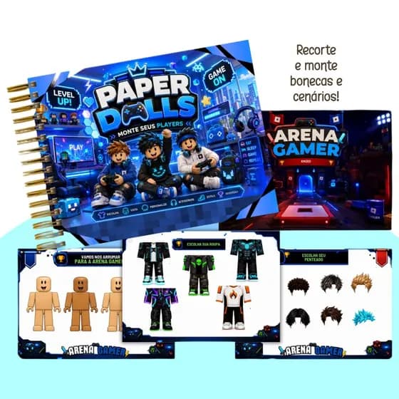 Paper Dolls Bonecos de Papel Roblox | Livro Interativo Roblox Infantil para Recortar e Brincar