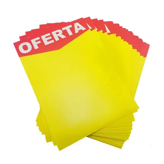 Placa De Oferta 30x42cm Chamativo Colorido Promoção Desconto Anúncio 100 Unidades