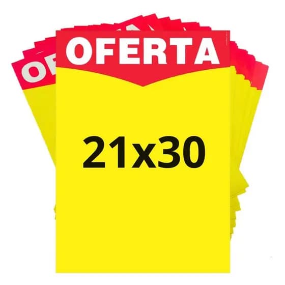Placa De Oferta Pacote Kit 50 Unidades 21cm X 30cm