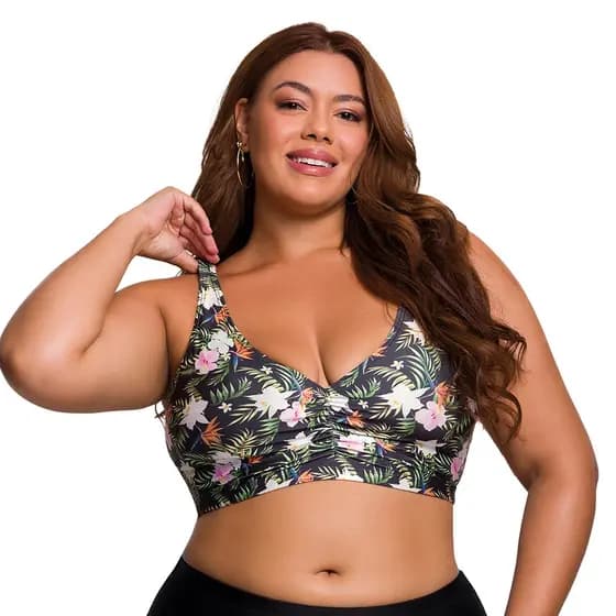 Bikini Top Regata Avulso Plus Size Estampada Selene