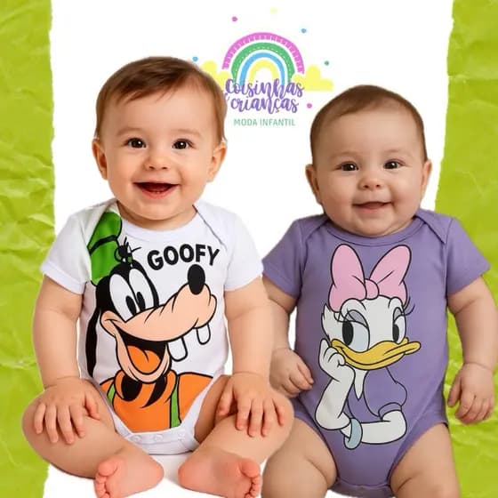 Body Pateta Margarida Disney fantasia mesversário bodi