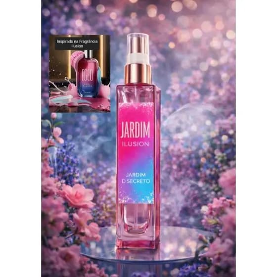 Perfume Feminino Jardim Doce Ilusion Inspiração Egeo 50ml