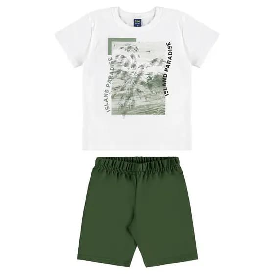 Conjunto Camiseta Bermuda Moletom Bee Loop