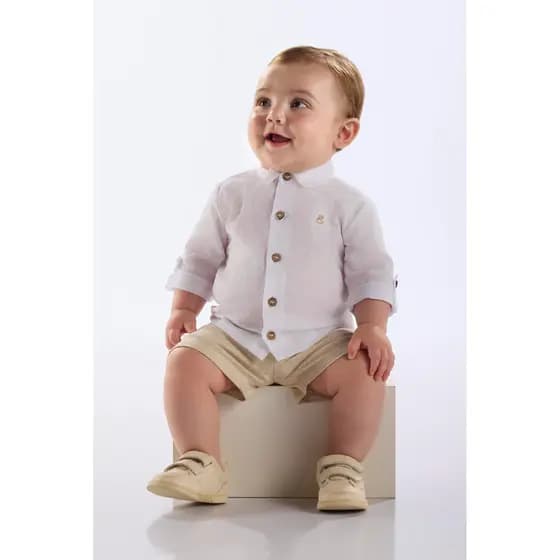 Bata para Bebê Menino em Algodão Up Baby