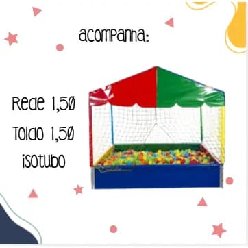Piscina de Bolinhas Bebe 1,5x1,5 Colorida Crianca Playground