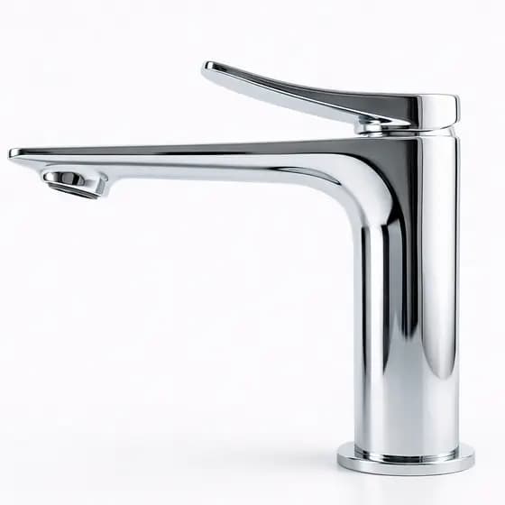 Torneira de Banheiro Lavabo Misturador Monocomando Paris Cromo Premium Totalmente em Metal