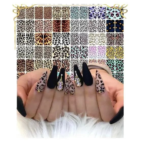 Kit 10 Cartelas Adesivo Para Unhas Completas Sortidas