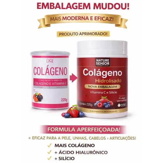 Fórmula Completa de Colágeno + Silício + Vitamina C Resultados Visíveis na Pele e Unhas