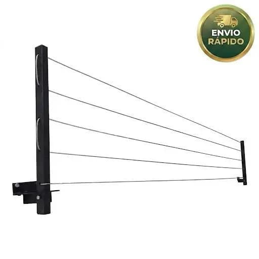 Varal Dobrável De Parede Retrátil Cabo De Aço 20 Metros Reforçado - Envio Imediato