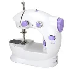 Mini Maquina De Costura Portatil Elétrica Caseira Ponto Reto + Luminária C/20 Lampadas Led P/ Máquina De Costura