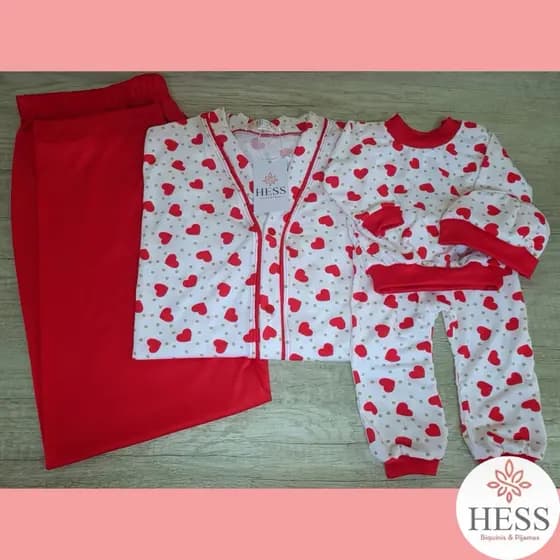 PIJAMA MAMÃE E BEBÊ / PIJAMA COM BOTÃO/ PIJAMA MATERNIDADE