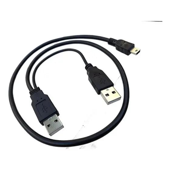Cabo Y Usb Para Hd Externo - 2 Usb X 1 Mini Usb
