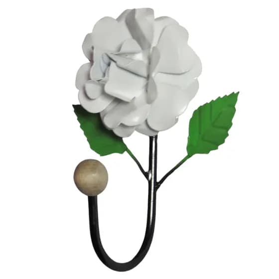 Cabide De Parede Com Flor De Ferro 1 Gancho