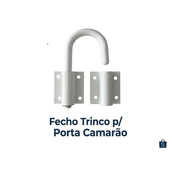 Fecho Trinco Para Porta Camarão - Branco / Preto / Cromado