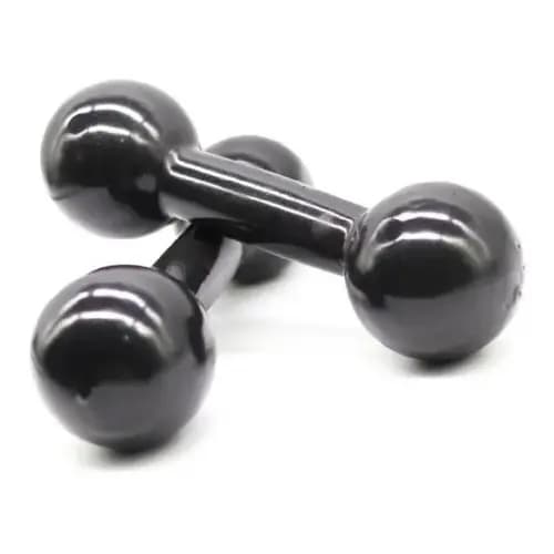 Par de Halter 01Kg - Emborrachado - Academia/Musculação/Fisioterapia