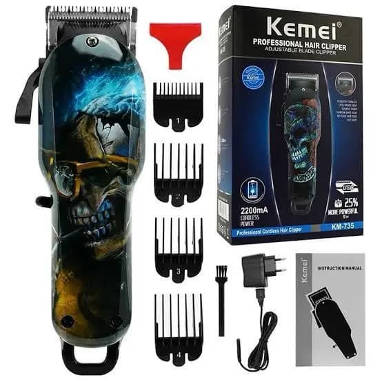Máquina De Cortar Cabelo Profissional caveira Kemei original Km 735 - Bivolt
