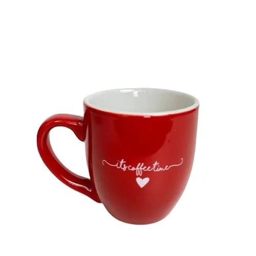 Conjunto De 4 Caneca Porcelana Lamour Delicada Cafe Cha Cozinha 300ml