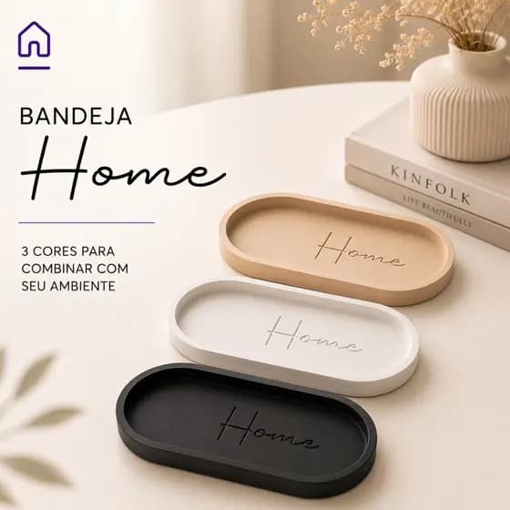 Bandeja Decorativa Oval Porta Objetos Lavabo Organizador Mesa Chaves
