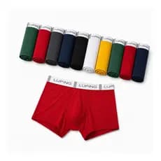 Kit 10, 5 Cuecas Boxer Adulto Masculina Microfibra Confortável Forro 100% Algodão Cores Variadas