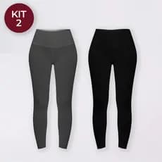 Kit 3, 2, 1 Calça Legging Feminina Cintura Alta Suplex Premium Para Academia e Dia a Dia