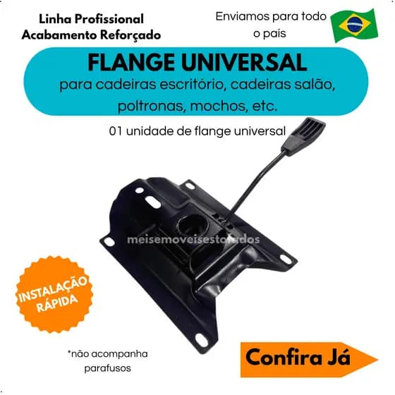 Flange Universal para Cadeiras de Barbeiro Escritório Gamer Mochos Poltronas Em Aço Resistente