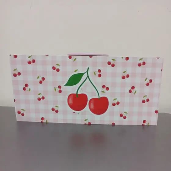 Kit Rótulo para Cofrinhos Tema Cerejinha Lembrancinha- Decoração - Aniversário