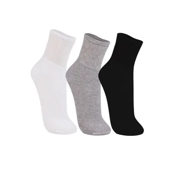 Kit Com 3 Pares De Meias Cano Médio Algodão Esportiva Unissex Original