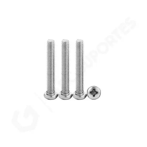 Kit com 4 Parafuso Philips Zincado M4 x 30mm para TV Samsung