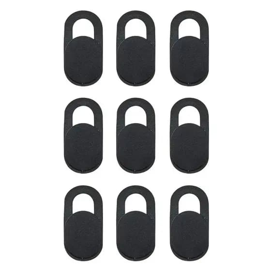 Kit 9x Tapa Tampa Bloqueador Câmera Protetor Webcam Cover Anti-Espião Notebook Celular Macbook Tablet Cor: Preto