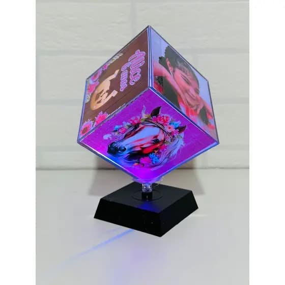 5 Cubos de LED Personalizados - Qualquer Tema - Lembrancinha Festa e Decoração