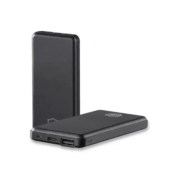 Gshield Carregador Portátil Power Bank Powerfit 5.000mAh com 1 saída USB 2.4A + 1 USB C e Led Indicador de Bateria