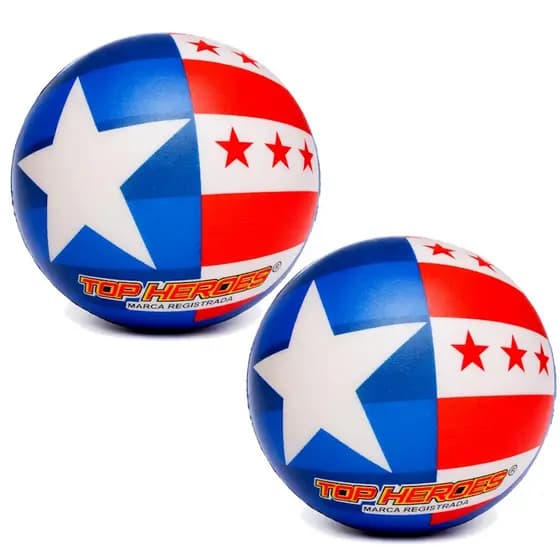 2 Bolas Infantil Top Heroes Super América Vinil Bola para Crianças Dente de Leite