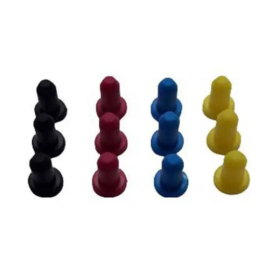 12 Tampao colorido p/ bulk ink impressora jato de tinta (CMYK)