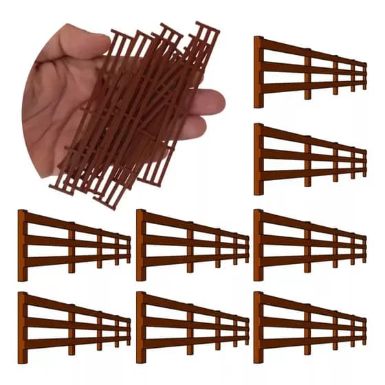 Kit Cercas Fazenda Escala Ho 1:87 Miniatura Maquete Terrário