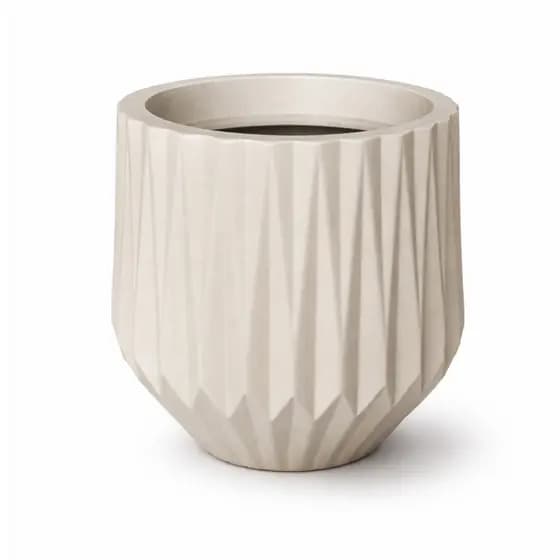Vaso Origami Branco - Resistente a Climas e Fácil de Limpar, Decorativo para Plantas
