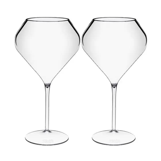 2 Taças King 770ml Champanhe Vinho Casal Acrílico Espumante