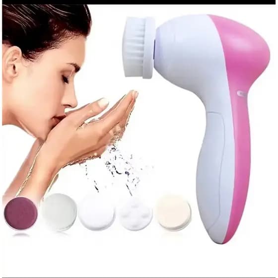 Escova Elétrica 5 em 1 Limpeza Facial Massageadora Esfoliação - Envio Imediato