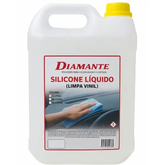 Silicone Líquido Automotivo Diamante 5L – Brilho Intenso e Proteção para Vinil e Plásticos