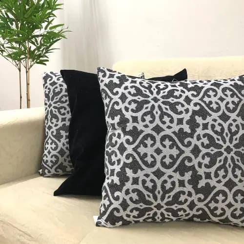 Kit Capa de Almofada 4 Peças Decorativa Estampada para Sala